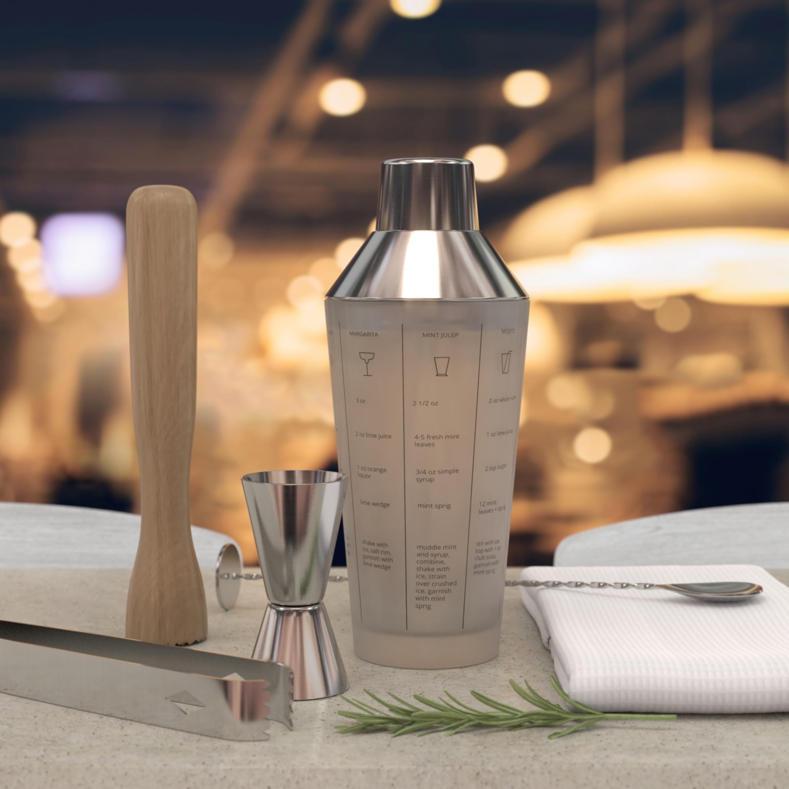 Amazon.com: Cambridge E9270GS1CBBM 5-Piece Mixology Shaker Tool